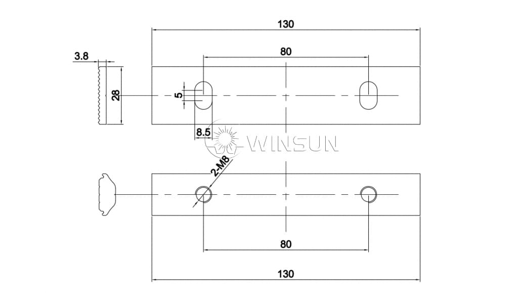 rail connector for R48 solar mounting rail