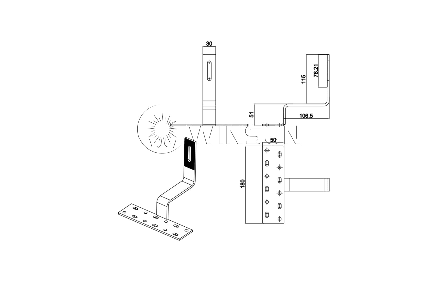 1# tile roof hook-tile roof solar mounting bracket