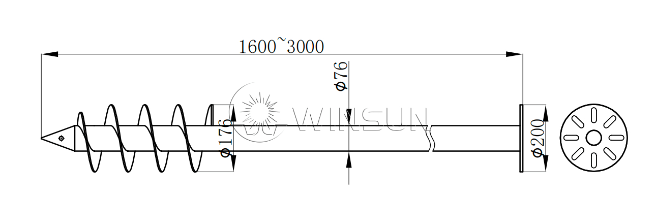 ground screw anchor for solar ground mounting system