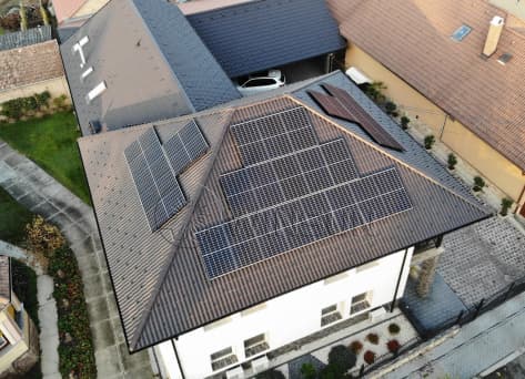 Sistema de montagem de telhado de telha 12KW na Itália