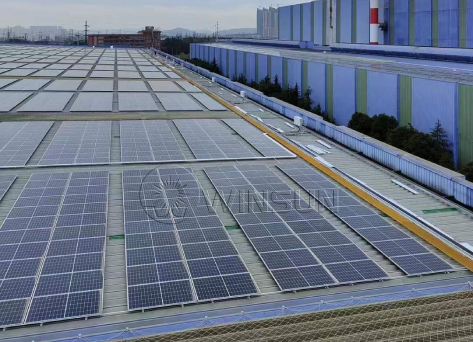 Sistema de montagem em telhado metálico de 2 MW na China