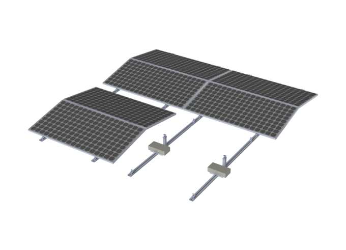 Novo sistema de montagem com lastro Winsun, aprimorando a instalação de painéis solares em telhados planos de cimento