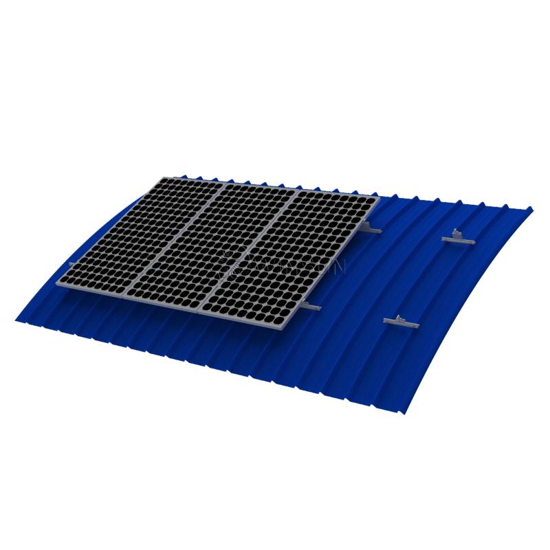 Adjustable Tilt Solar Mounting System for Curved Metal Roofs